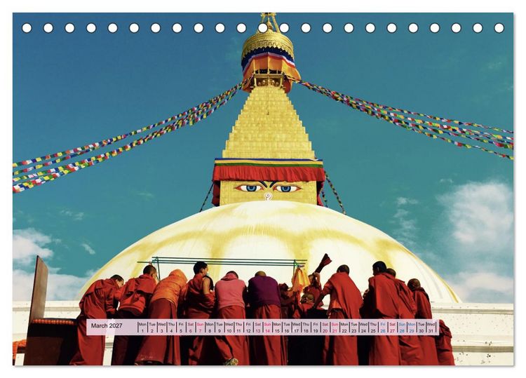 Produktbild: Spiritual Light of Asia (Desk Calendar 2027 DIN A5 landscape), CALVENDO 12 Month DeskCalendar
