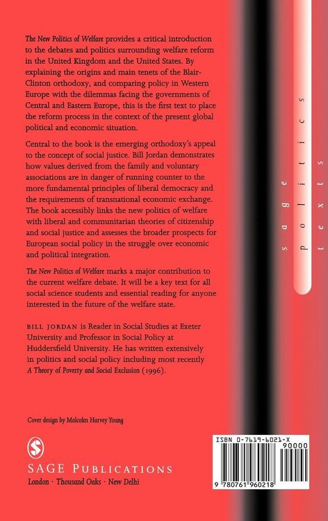 Produktbild: The New Politics of Welfare