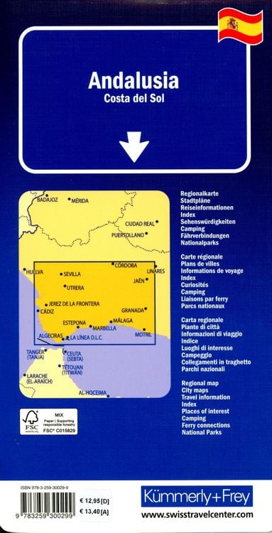 Produktbild: K&uuml;mmerly+Frey Regional-Strassenkarte Andalusien 1:200.000