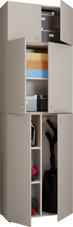 Produktbild: Holz Besenschrank Staubsauger Putzschrank Lona A
