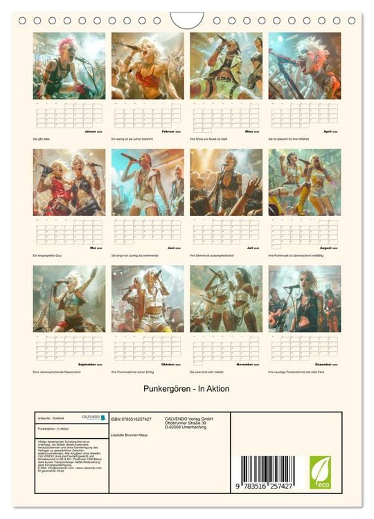 Produktbild: Punkerg&ouml;ren - In Aktion (Wandkalender 2026 DIN A4 hoch), CALVENDO Monatskalender