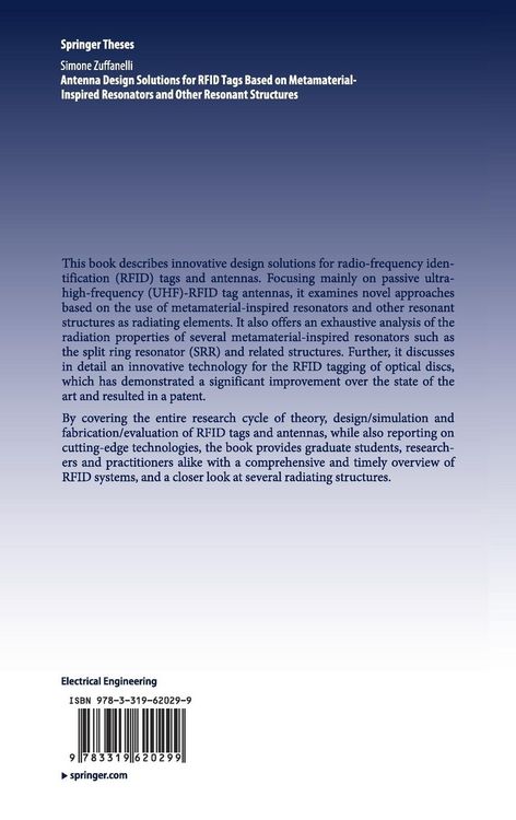 Produktbild: Antenna Design Solutions for RFID Tags Based on Metamaterial-Inspired Resonators and Other Resonant Structures