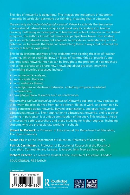 Produktbild: Researching and Understanding Educational Networks