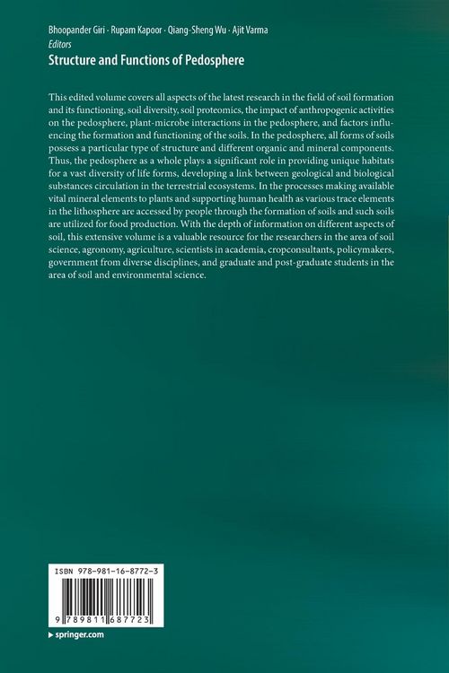Produktbild: Structure and Functions of Pedosphere