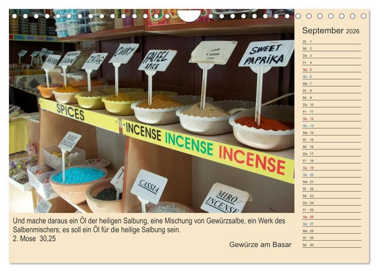Produktbild: Jerusalem mit Bibelversen / Geburtstagsplaner (Wandkalender 2026 DIN A4 quer), CALVENDO Monatskalender