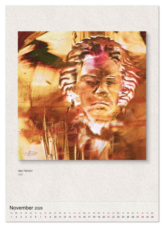 Produktbild: Ludwig van Beethoven - Portraits, Artworks und Designs (Wandkalender 2026 DIN A2 hoch), CALVENDO Monatskalender