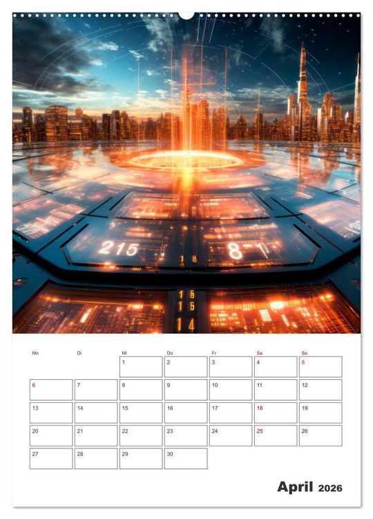Produktbild: METAVERSE Cooler Terminplaner (Wandkalender 2026 DIN A2 hoch), CALVENDO Monatskalender