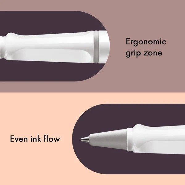 Produktbild: LAMY Tintenroller safari roll-ink mit T10 Tintenpatrone, white/wei&szlig;