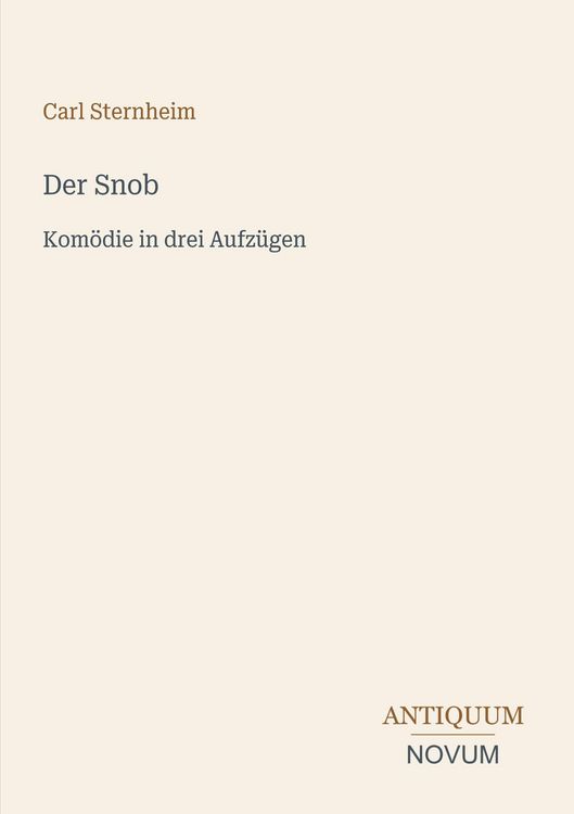 Produktbild: Der Snob
