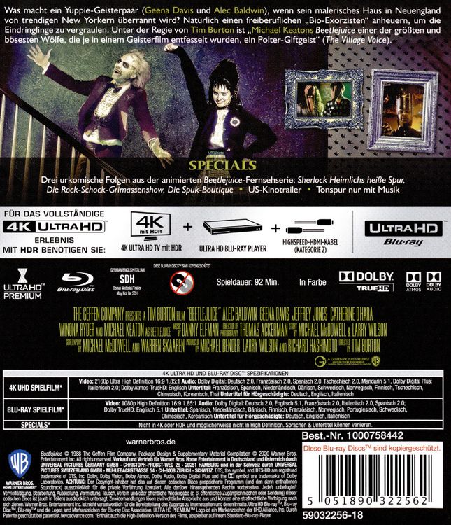 Produktbild: Beetlejuice (4K Ultra HD) (+ Blu-ray 2D)
