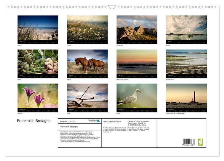Produktbild: Frankreich Bretagne (Wandkalender 2026 DIN A2 quer), CALVENDO Monatskalender