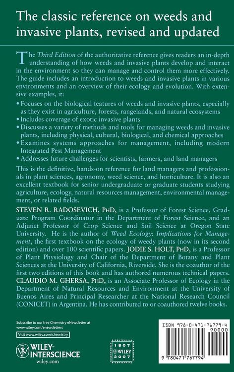 Produktbild: Ecology of Weeds and Invasive Plants