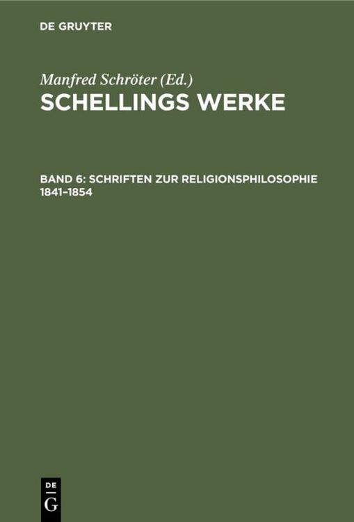 Produktbild: Schriften zur Religionsphilosophie 1841&ndash;1854