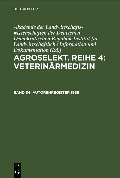 Produktbild: Autorenregister 1989