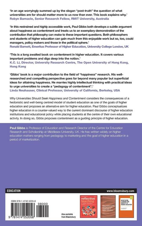 Produktbild: Why Universities Should Seek Happiness and Contentment
