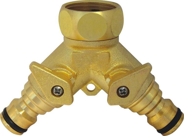 Produktbild: C.K G7918 Messing 2-Wege-Verteiler 24,2mm (3/4") IG, Steckkupplung