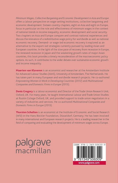 Produktbild: Minimum Wages, Collective Bargaining and Economic Development in Asia and Europe