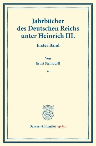 Produktbild: Jahrb&uuml;cher des Deutschen Reichs unter Heinrich III.