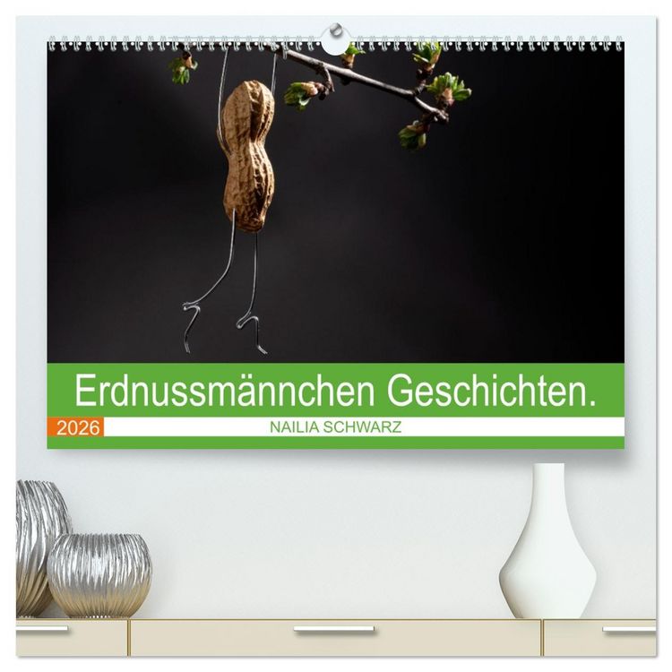 Produktbild: Erdnussm&auml;nnchen Geschichten. (hochwertiger Premium Wandkalender 2026 DIN A2 quer), Kunstdruck in Hochglanz