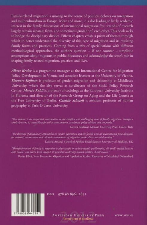 Produktbild: Gender, Generations and the Family in International Migration