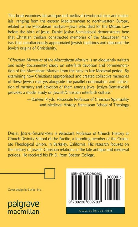 Produktbild: Christian Memories of the Maccabean Martyrs