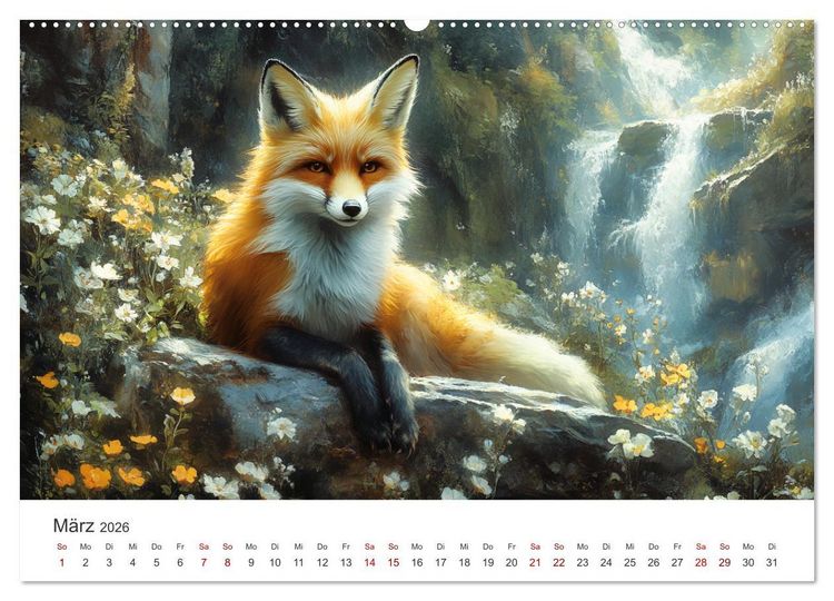 Produktbild: Wild und weich - Die zauberhafte Welt der Rotf&uuml;chse (Wandkalender 2026 DIN A2 quer), CALVENDO Monatskalender