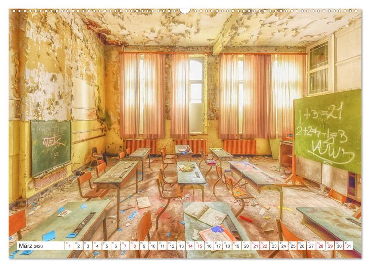 Produktbild: Lost Places - Verlassene R&auml;ume (hochwertiger Premium Wandkalender 2026 DIN A2 quer), Kunstdruck in Hochglanz
