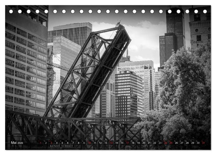 Produktbild: CHICAGO Monochrom (Tischkalender 2026 DIN A5 quer), CALVENDO Monatskalender