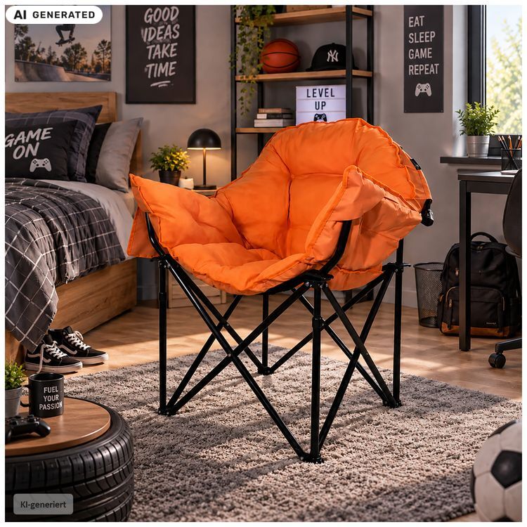 Produktbild: HTI-Living Klappbarer Komfortsessel mit weichem Velvet Bezug