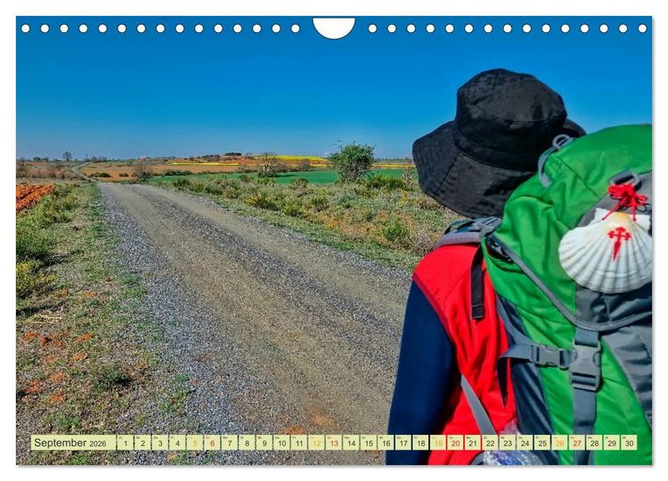 Produktbild: Jakobsweg - pilgern auf dem Camino de Santiago (Wandkalender 2026 DIN A4 quer), CALVENDO Monatskalender