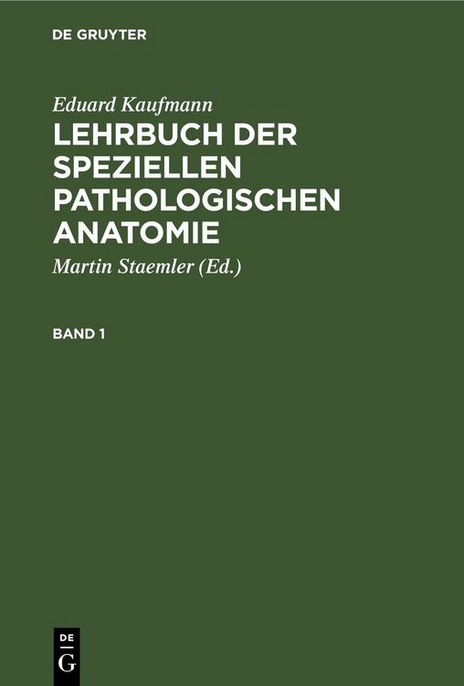 Produktbild: Lehrbuch der speziellen pathologischen Anatomie. Band 1