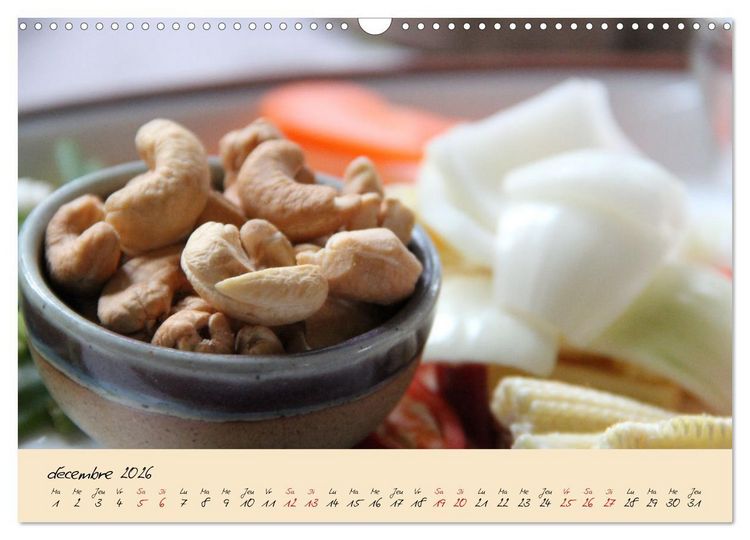 Produktbild: La cuisine Tha&iuml; (Calendrier mural 2026 DIN A3 vertical), CALVENDO calendrier mensuel