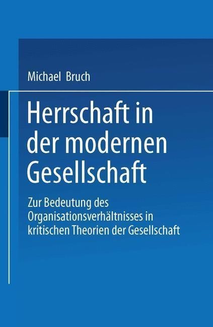 Produktbild: Herrschaft in der modernen Gesellschaft