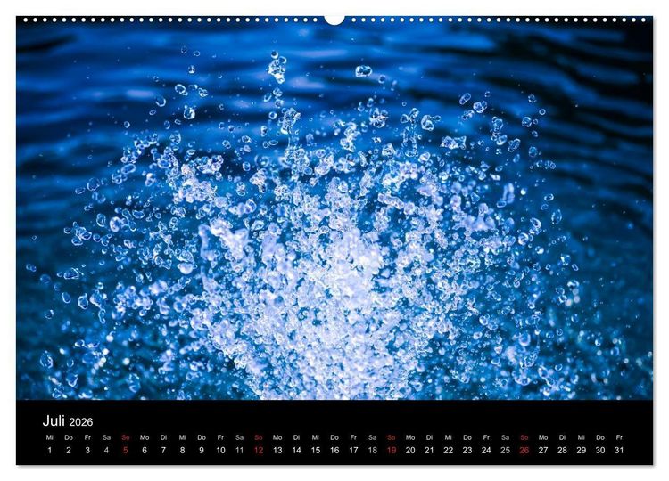 Produktbild: Wassertropfen (hochwertiger Premium Wandkalender 2026 DIN A2 quer), Kunstdruck in Hochglanz