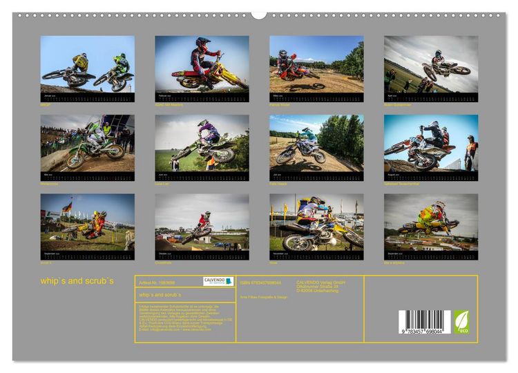 Produktbild: whip`s and scrub`s (hochwertiger Premium Wandkalender 2026 DIN A2 quer), Kunstdruck in Hochglanz