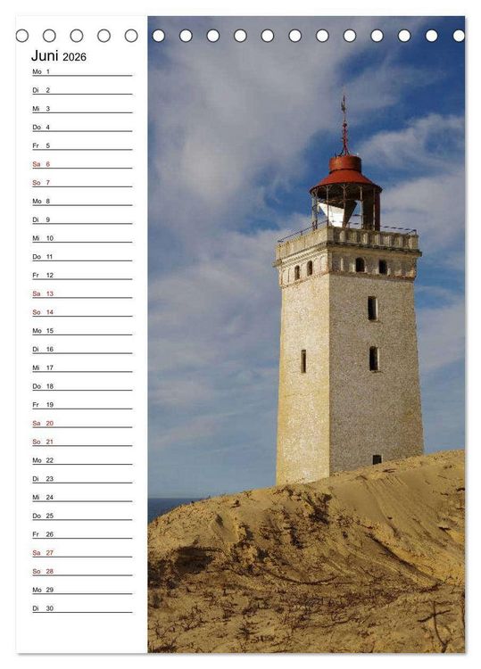 Produktbild: Leuchtt&uuml;rme in D&auml;nemark (Tischkalender 2026 DIN A5 hoch), CALVENDO Monatskalender