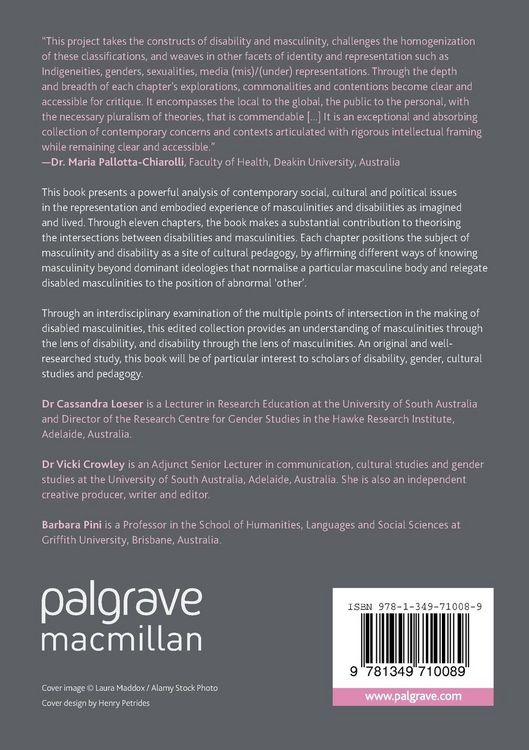 Produktbild: Disability and Masculinities