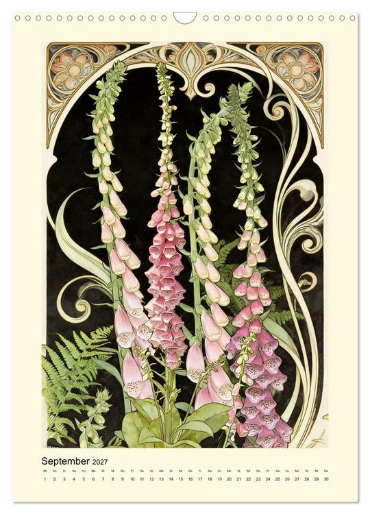 Produktbild: Bl&uuml;ten im reinsten Jugenstil (Wandkalender 2027 DIN A3 hoch), CALVENDO Monatskalender