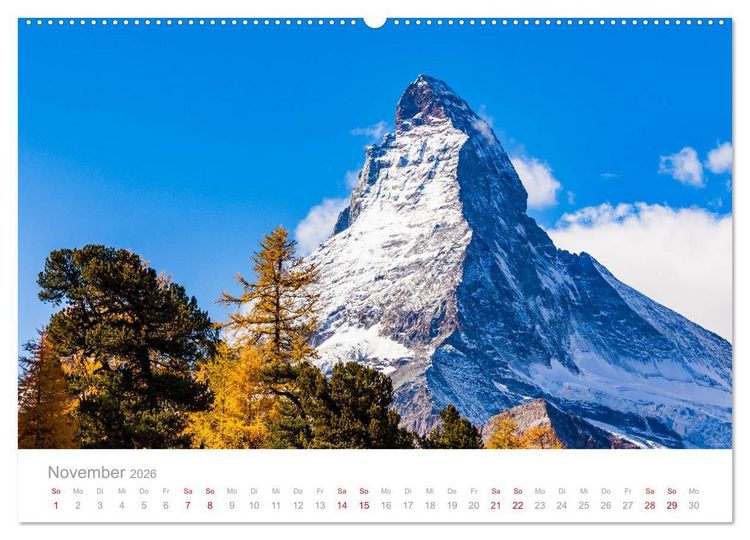 Produktbild: TRAUMZIELE DER SCHWEIZ Impressionen (Wandkalender 2026 DIN A2 quer), CALVENDO Monatskalender