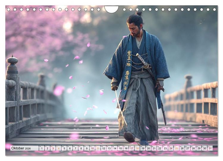 Produktbild: Die Seele des Schwertes &ndash; Samurai im Bild (Wandkalender 2026 DIN A4 quer), CALVENDO Monatskalender