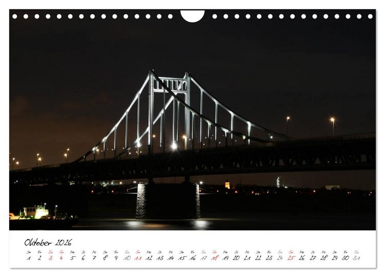 Produktbild: Nachtschicht - N&auml;chtliche Impressionen vom Ruhrgebiet und dem Niederrhein (Wandkalender 2026 DIN A4 quer), CALVENDO Monatskalender
