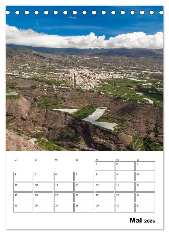 Produktbild: Wanderparadies La Palma (Tischkalender 2026 DIN A5 hoch), CALVENDO Monatskalender