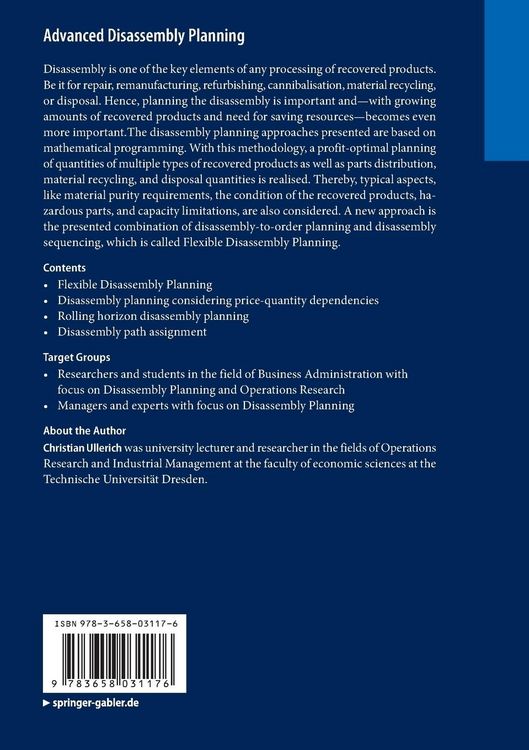 Produktbild: Advanced Disassembly Planning
