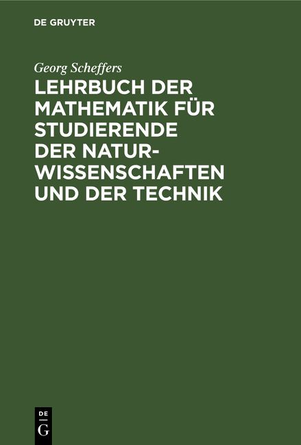 Produktbild: Lehrbuch der Mathematik f&uuml;r Studierende der Naturwissenschaften und der Technik