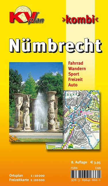 Produktbild: N&uuml;mbrecht, KVplan, Radkarte/Wanderkarte/Stadtplan, 1:20.000 / 1:10.000