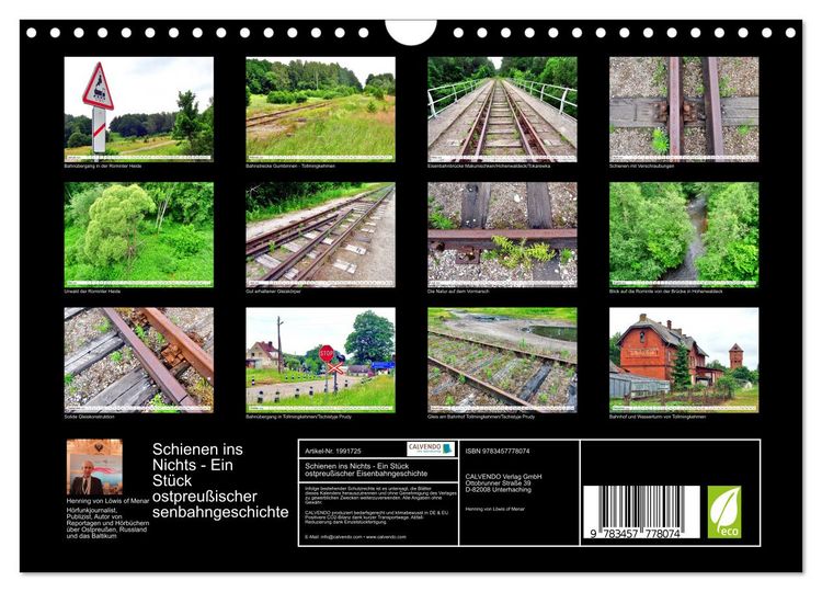 Produktbild: Schienen ins Nichts - Ein St&uuml;ck ostpreu&szlig;ischer Eisenbahngeschichte (Wandkalender 2026 DIN A4 quer), CALVENDO Monatskalender