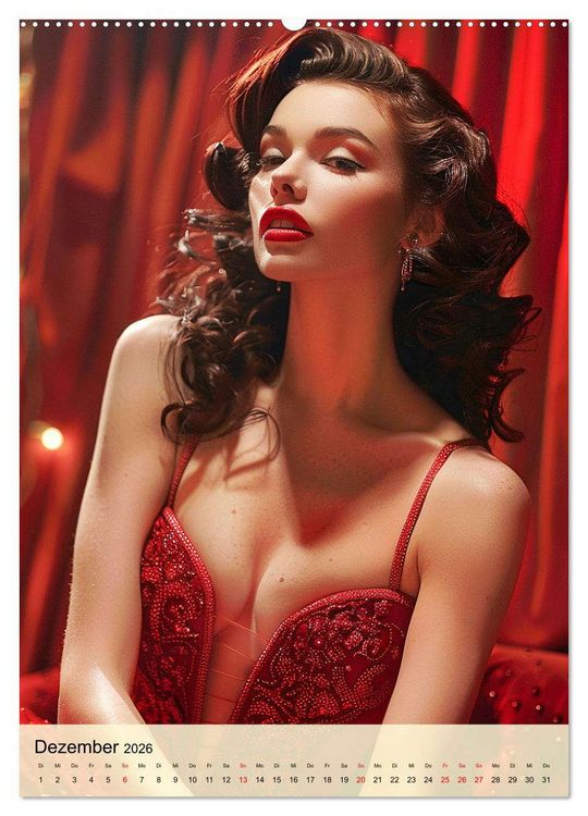 Produktbild: Burlesque. Verf&uuml;hrerische Frauen im Stil der 20er Jahre (hochwertiger Premium Wandkalender 2026 DIN A2 hoch), Kunstdruck in Hochglanz