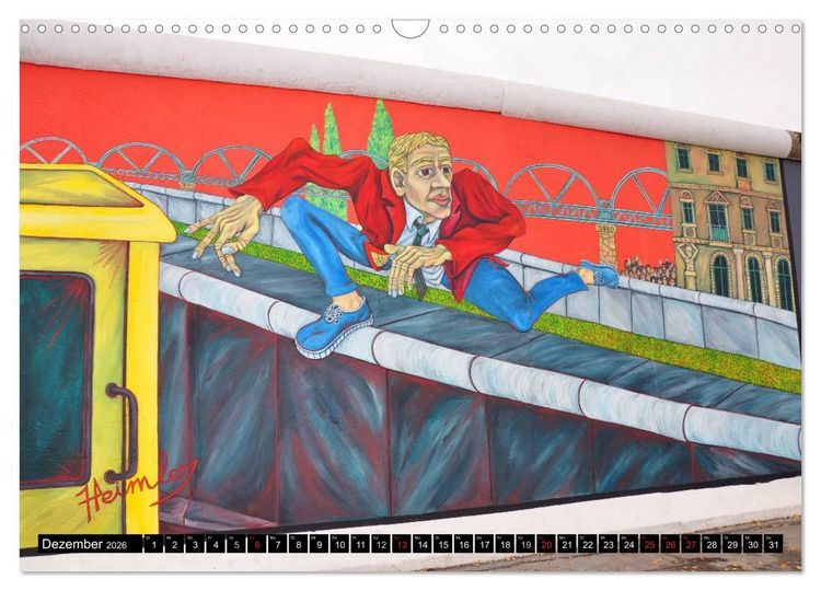 Produktbild: Berlin - Die East Side Gallery (Wandkalender 2026 DIN A3 quer), CALVENDO Monatskalender
