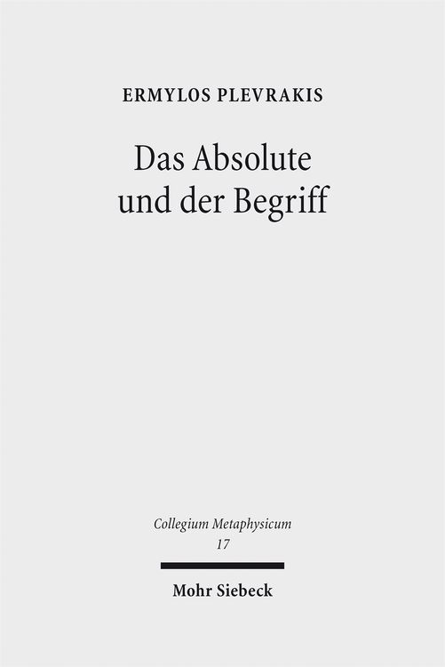 Produktbild: Das Absolute und der Begriff