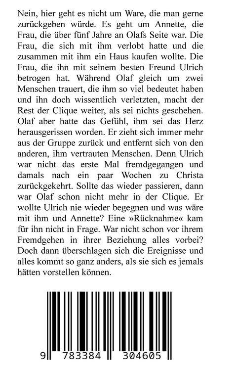 Produktbild: Keine R&uuml;cknahme! Trauma, Sucht, hochfunktionaler Autismus, Seitensprung, Clique, erstes Auto, Liebe, Betrug, erste Wohnung, Suizid, Verlobung, Zen, ZaZen, Meditation, Ausbildung, Versagens&auml;ngste